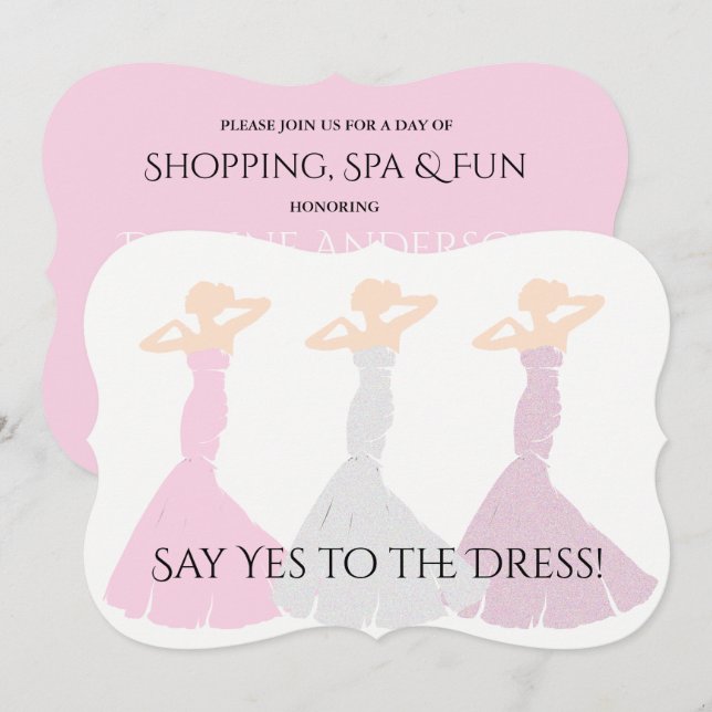 BRIDE & CO Be My Bridesmaid Shopping Bridal Party Invitation (Front/Back)