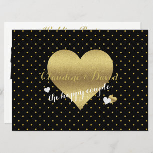 BRIDE CO Black & Gold Polka Dot Wedding Party Invitation