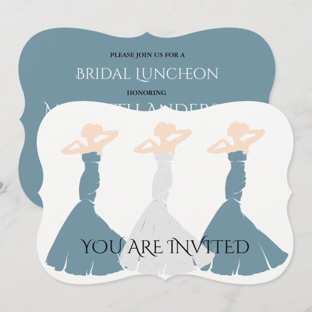 BRIDE CO Cornflower Blue Be My Bridesmaid Party Invitation (Front/Back)