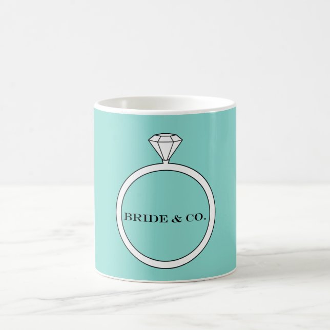 BRIDE & CO Engagement Diamond Ring Party Favour Coffee Mug (Center)