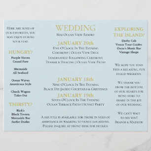 BRIDE CO Rustic Wedding Destination Event Tri-fold Flyer
