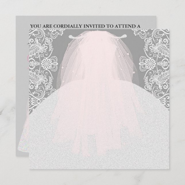 BRIDE CO Something Pink Here Comes The Bride Party Invitation (Front/Back)