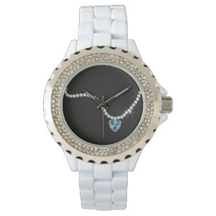 BRIDE & CO Teal Blue Diamond Bridal Party Favour Watch
