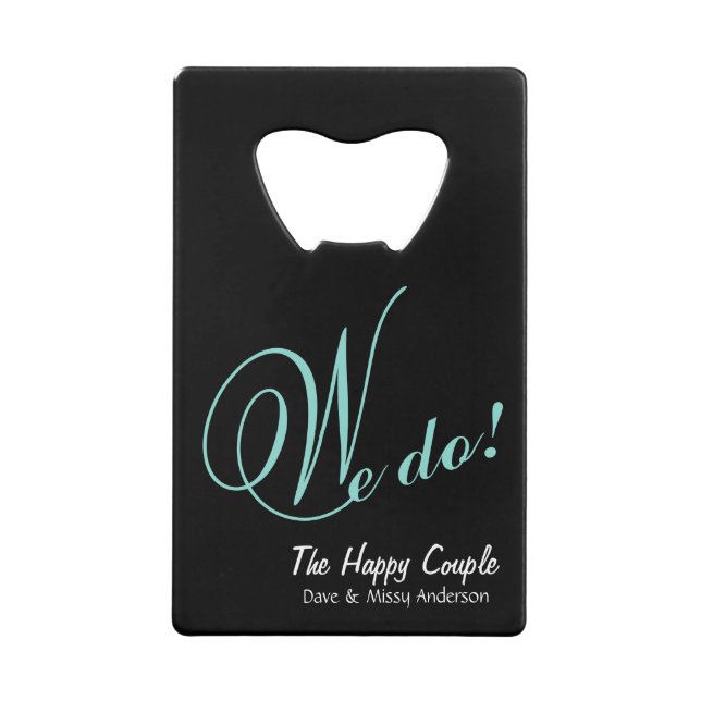 BRIDE CO Teal Blue Wedding We Do Party Favour (Front)