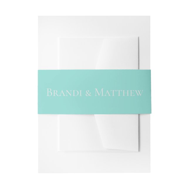 BRIDE & Co Traditional Wedding Suite Belly Bands Invitation Belly Band (Front Example)