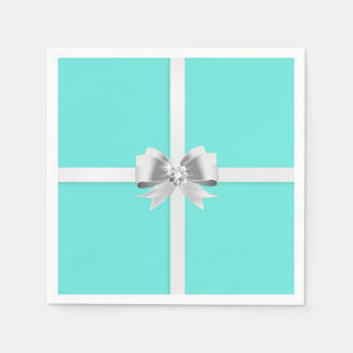 Bride & Co. Turquoise/Teal Bridal Party Plates Napkin