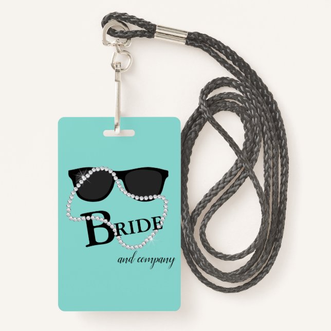BRIDE CO VIP Diamond Tiara Party ID Badge (Front with Lanyard)