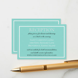 Bride & Co Wedding Suite Elegant Reception Enclosure Card