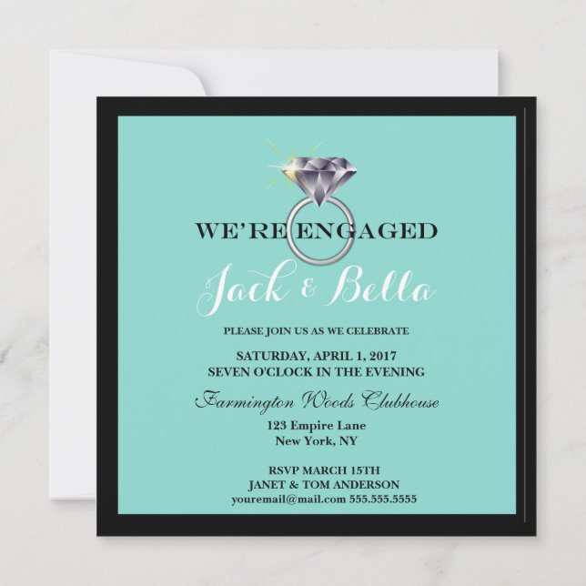 BRIDE & CO Wedding Suite Engagement Dinner Party Invitation (Back)