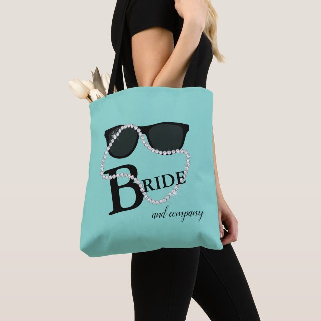 Bride & Company Bridesmaid Diamond Tiara Party Tote Bag (Close Up)