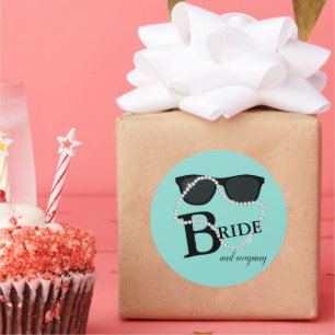 Bride & Company Diamond Tiara Shower Party Classic Round Sticker