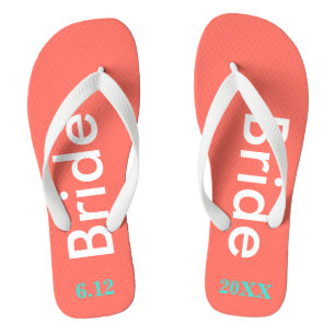 Bride Coral Flip Flops