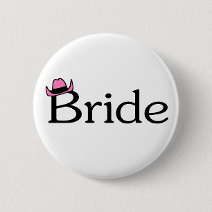 Bride (Cowboy Hat) 6 Cm Round Badge