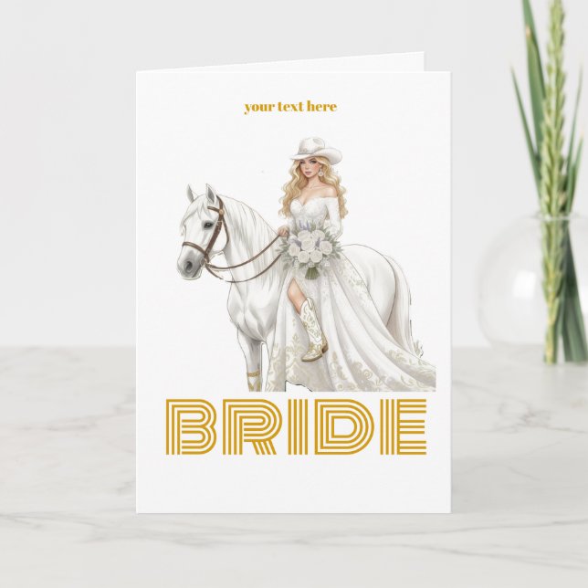 bride cowgirl card (Front)