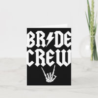 Bride Crew Rock N Roll Gothic Halloween Bacheloret