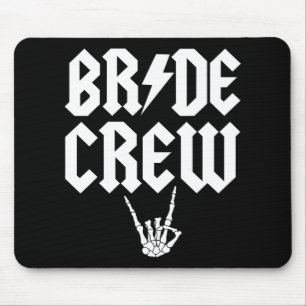 Bride Crew Rock N Roll Gothic Halloween Bacheloret Mouse Mat