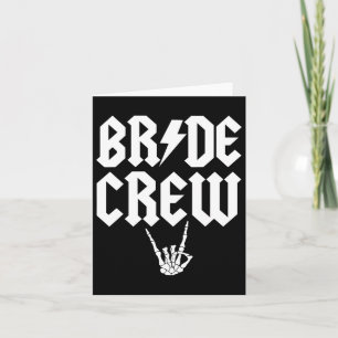 Bride Crew Rock N Roll Gothic Halloween Chelorette Card