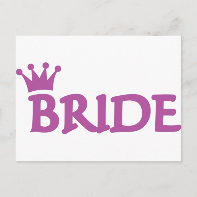 bride crown icon postcard (Front)