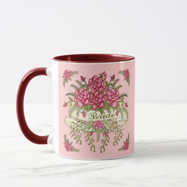 Bride custom wedding mug (Left)