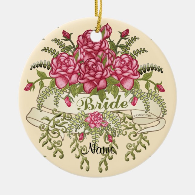 Bride custom wedding ornament (Front)