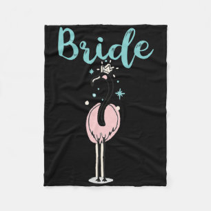 Bride - Cute Flamingo Bachelorette Bridal Party We Fleece Blanket
