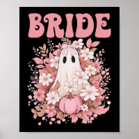 Bride Cute Floral Ghost Boo Crew Halloween Bachelo