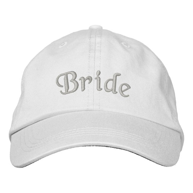 Bride Cute Wedding  Embroidered Hat (Front)