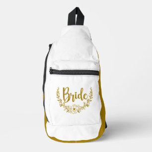 BRIDE Dark Gold White Sling Bag
