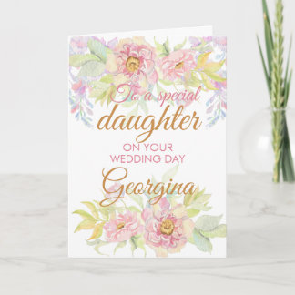Bride Daughter Wedding Day Congratulations Card