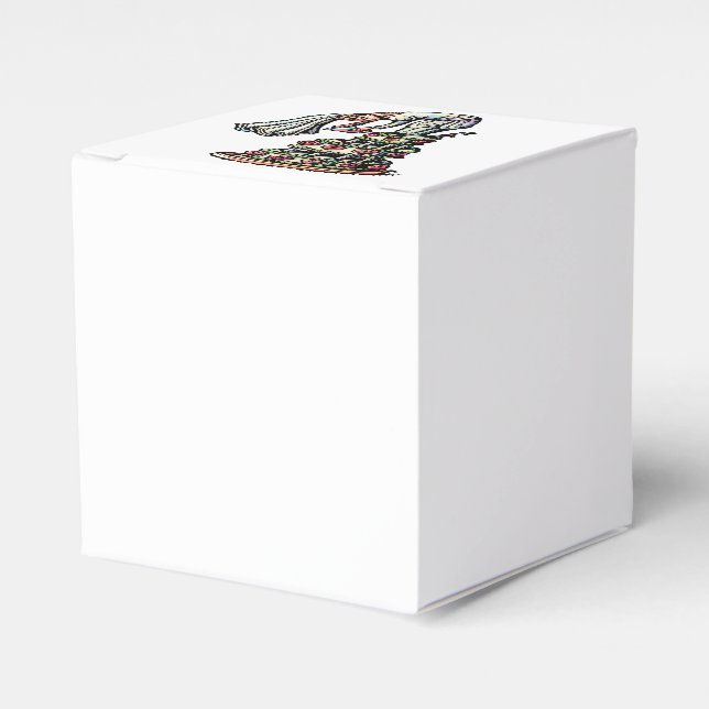 Bride Decorates Wedding Cake Favour Box (Front Side)