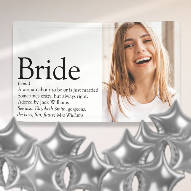 Bride Definition Photo Bridal Shower Wedding Banner (Bride Definition Photo Bridal Shower Wedding Banner)