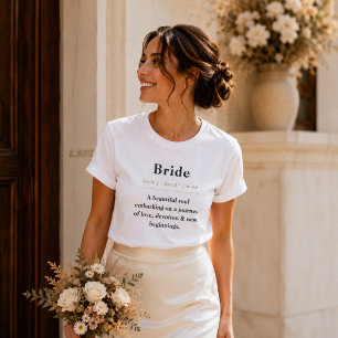 Bride Definition T-Shirt Personalised Bride Gift