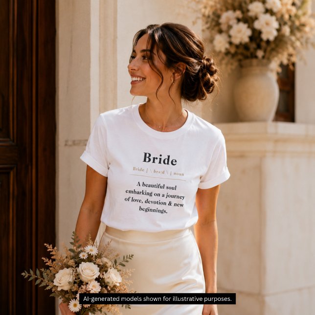 Bride Definition T-Shirt | Personalised Bride Gift (Creator Uploaded)