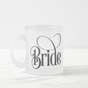 Bride (design 3) Frosted Glass Coffee Mug