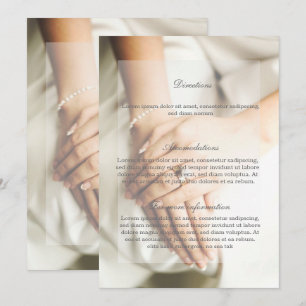 Bride Diamond Ring Wedding Direction Invitation
