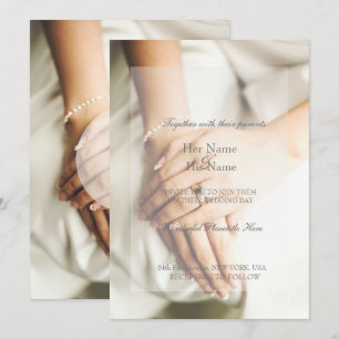 Bride Diamond Ring Wedding Invitation