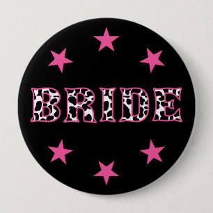 Bride Disco Cowgirl Bachelorette Party 10 Cm Round Badge
