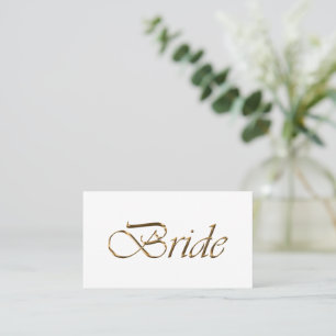 Bride Elegant gold script Reserved Wedding table Place Card
