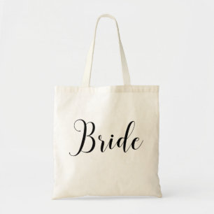 Bride. Elegant minimalist simple script wedding Tote Bag
