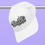 Bride Embroidered Faux Floral Patch Trucker Hat<br><div class="desc">This design may be personalised in the area provided by changing the photo and/or text. Or it can be customised by clicking Personalise this Template and then choosing the click to customise further option and delete or change the colour of the background, add text, change the text colour or style,...</div>