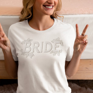 Bride Embroidered Faux Patch Tri-Blend Shirt