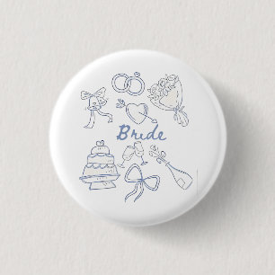 Bride Engagement Wedding Couples Husband Wife 3 Cm Round Badge