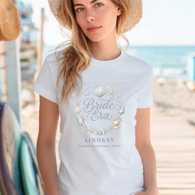  Bride Era! Elegant Beach Bride Seashell  T-Shirt (Bride Era! Elegant Beach Bride Seashell T-Shirt)