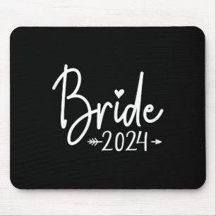 Bride Est. 2024 Married Wedding Bridal Party Bache Mouse Mat