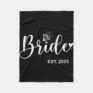 Bride Est. 2025 Bridal Wedding Matching Gifts Woma Fleece Blanket