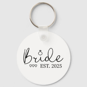 Bride Est. 2025 Bride To Be Fiancé Engagement  Key Ring
