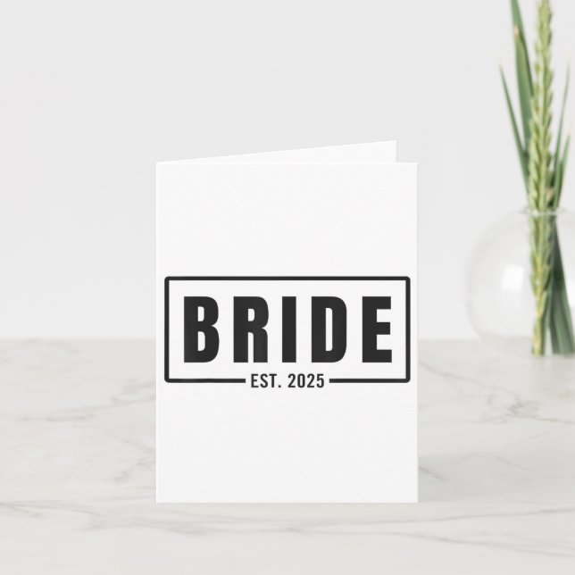 Bride Est. 2025 Future Wife Engagement Bachelorett Card (Front)