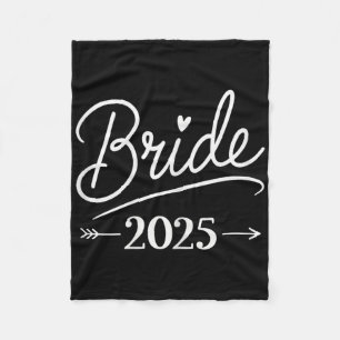 Bride Est 2025 Married Wedding Bridal Party Bachel Fleece Blanket