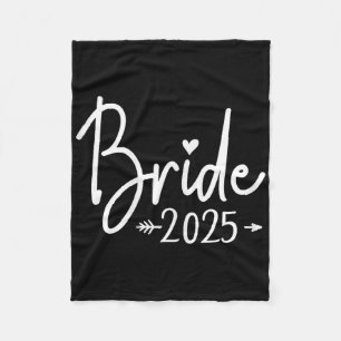 Bride Est 2025 Married Wedding Bridal Party Bachel Fleece Blanket