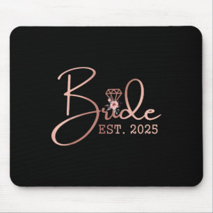Bride Est 2025 Mrs Bachelorette Party Wedding Brid Mouse Mat
